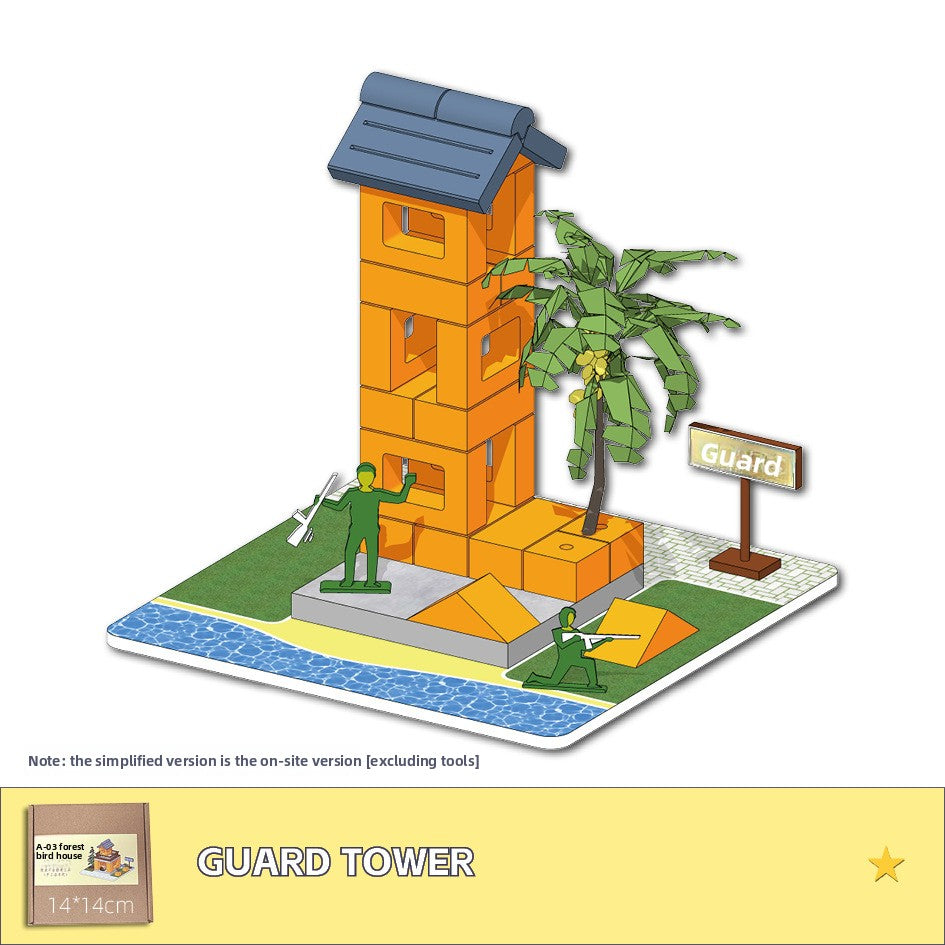 DIY Construction Master Handmade Real Brick Cement House Building Toy