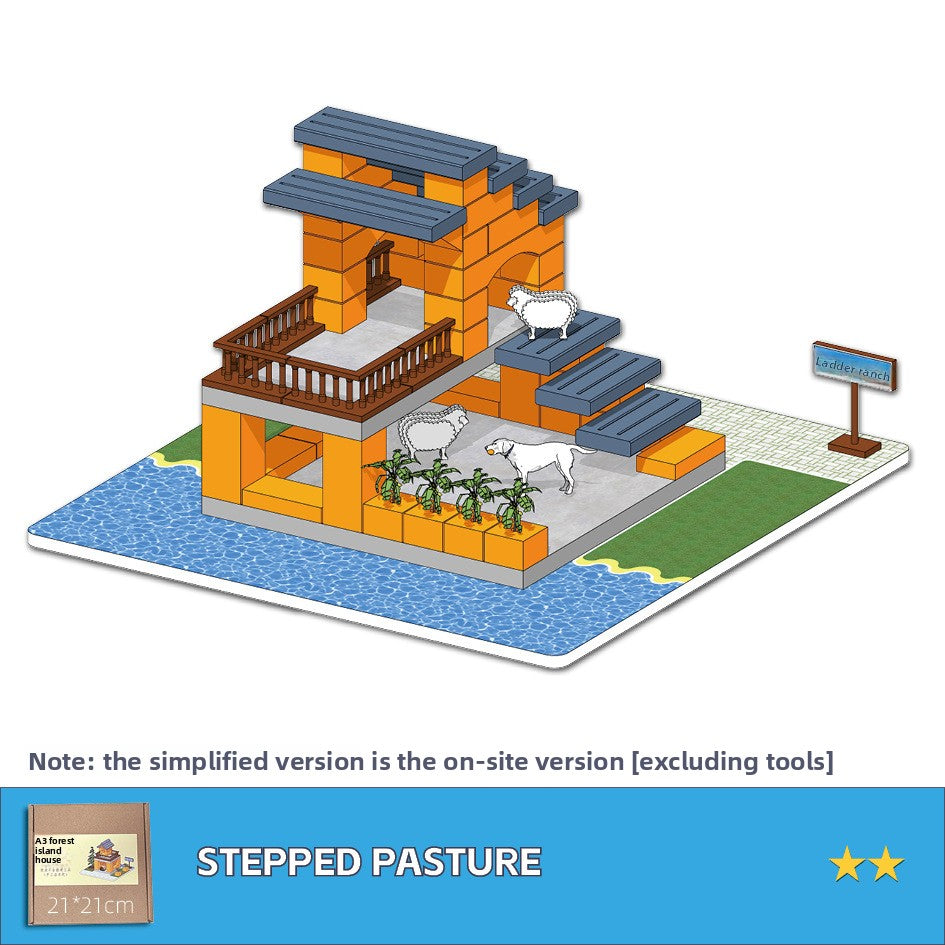 DIY Construction Master Handmade Real Brick Cement House Building Toy