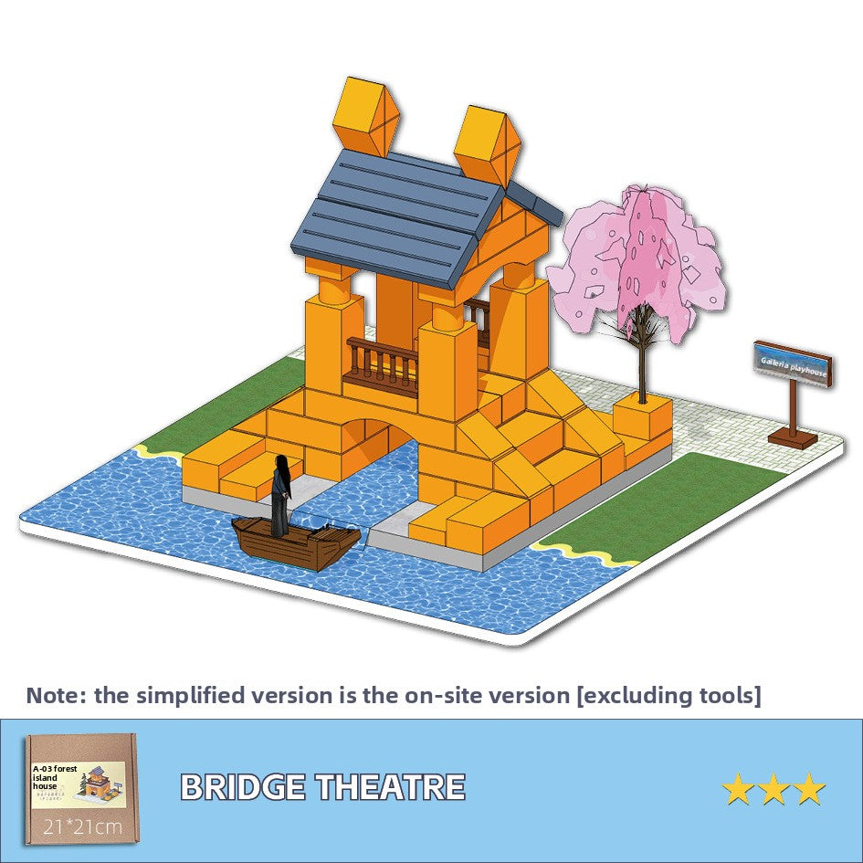 DIY Construction Master Handmade Real Brick Cement House Building Toy