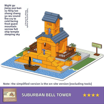 DIY Construction Master Handmade Real Brick Cement House Building Toy