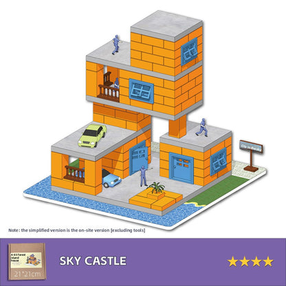 DIY Construction Master Handmade Real Brick Cement House Building Toy