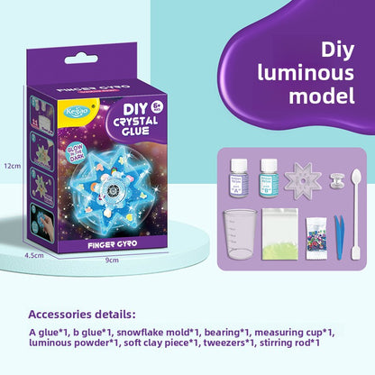 DIY Crystal Glue Fidget Spinner Toy