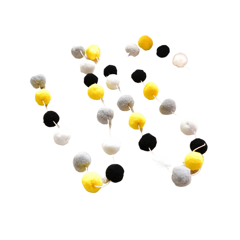 DIY Decorative Fur Ball Strings for Party and Room Decor