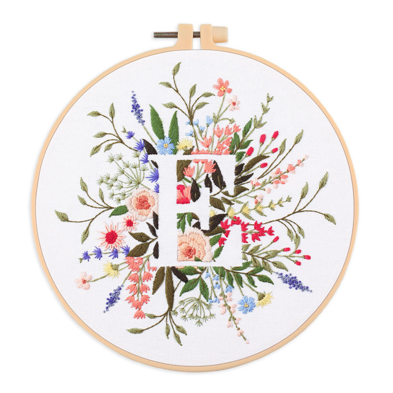 DIY Embroidery Kit with Alphabet Design