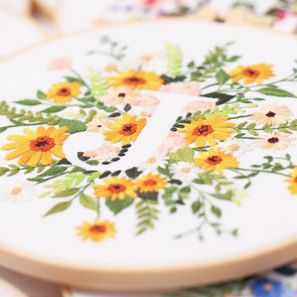 DIY Embroidery Kit with Alphabet Design