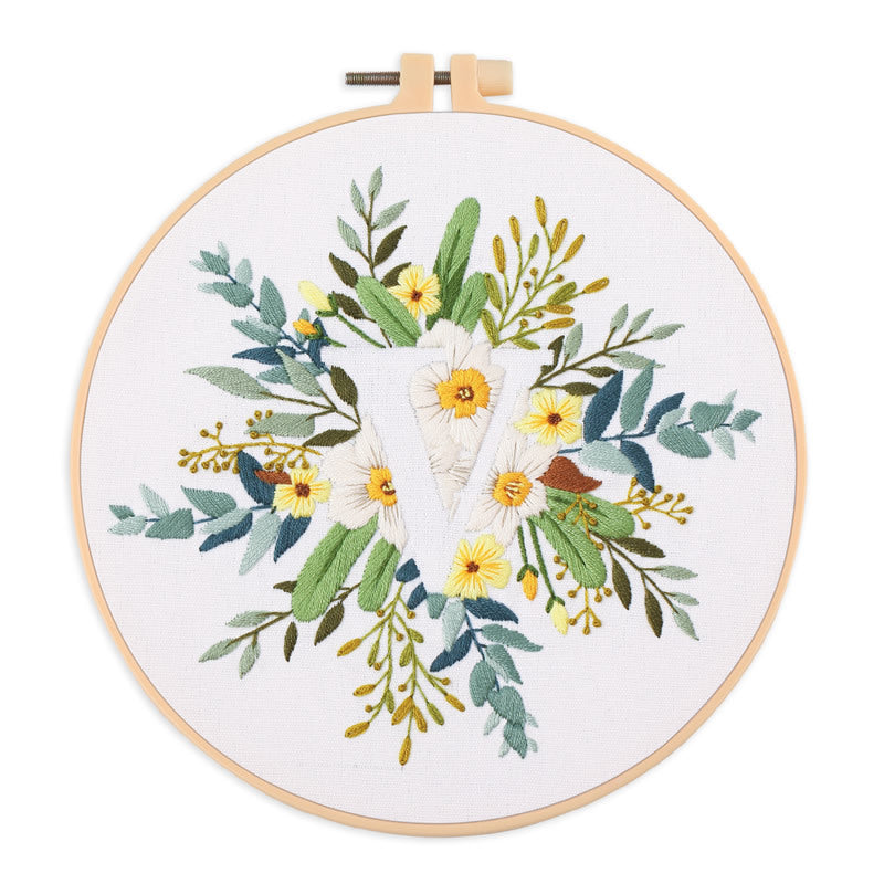 DIY Embroidery Kit with Alphabet Design