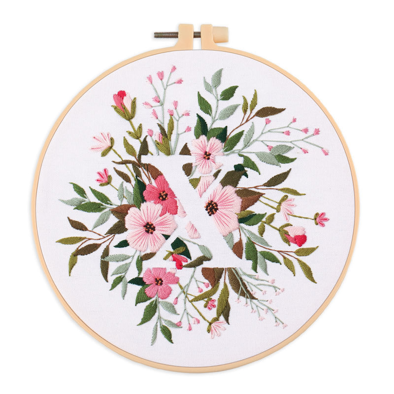 DIY Embroidery Kit with Alphabet Design