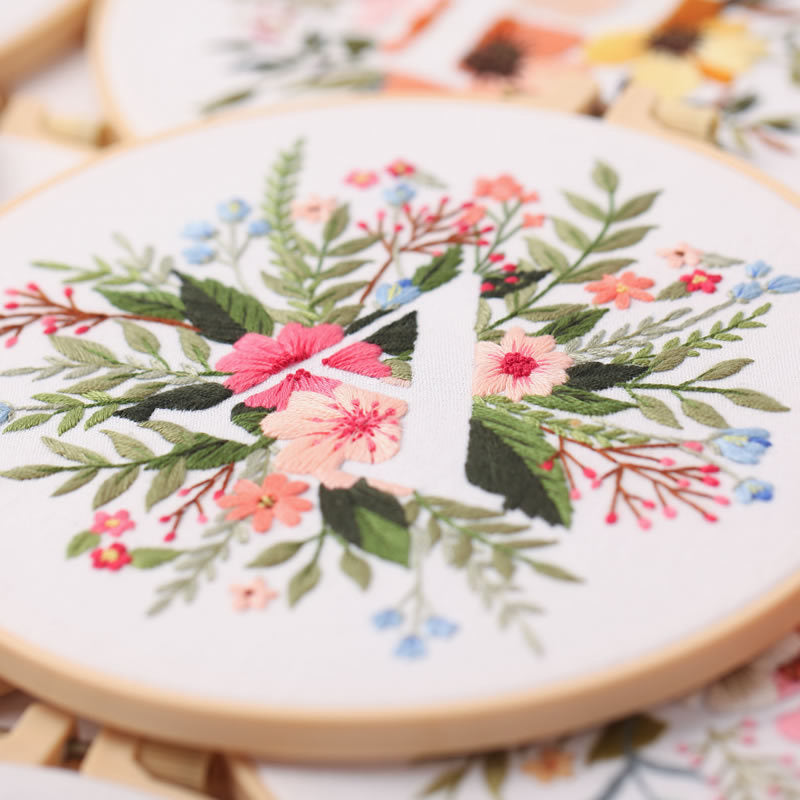 DIY Embroidery Kit with Alphabet Design