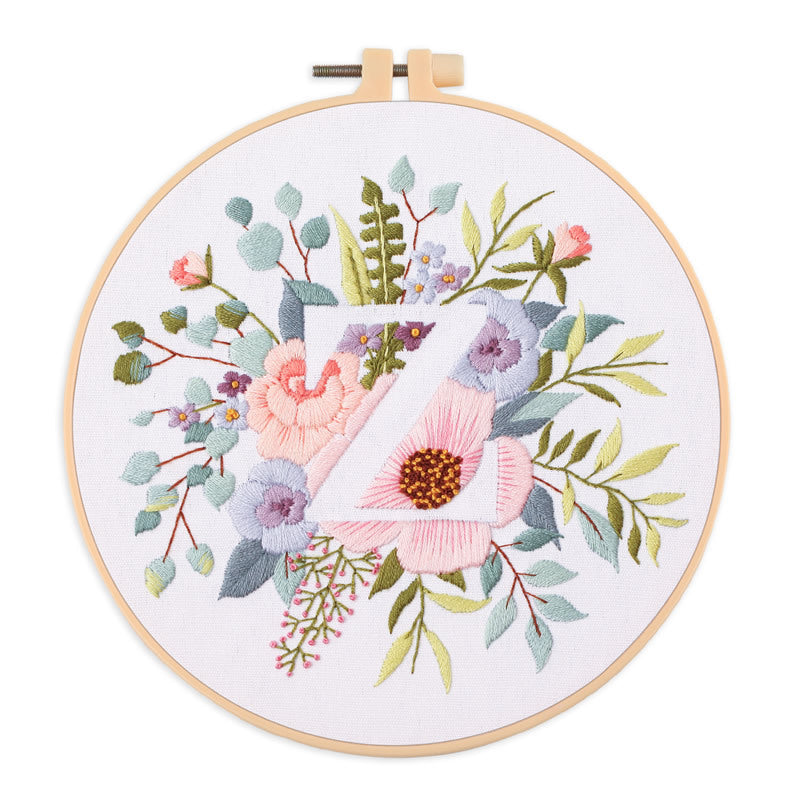 DIY Embroidery Kit with Alphabet Design