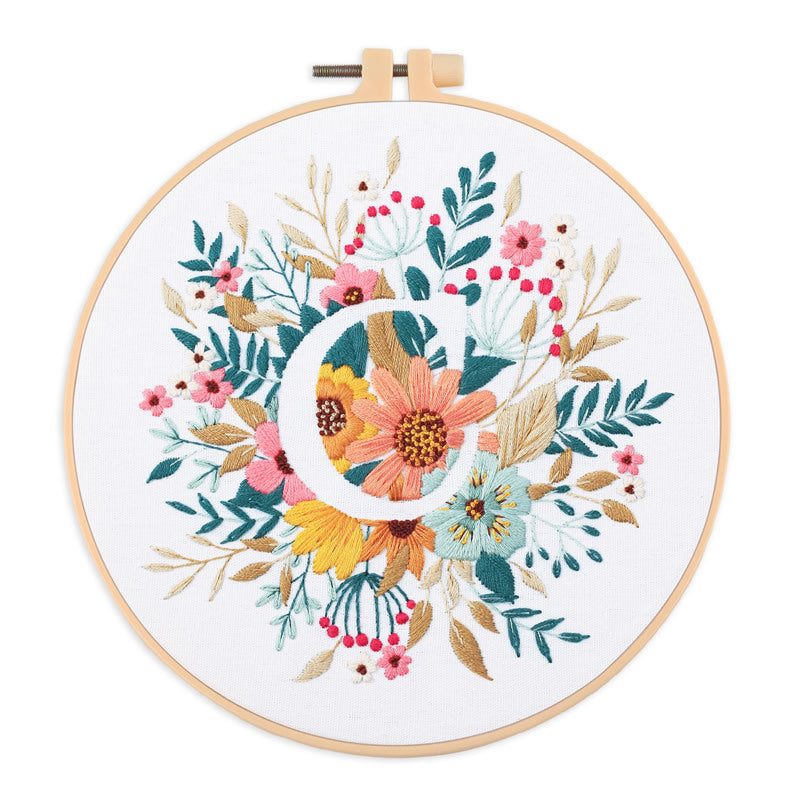 DIY Embroidery Kit with Alphabet Design