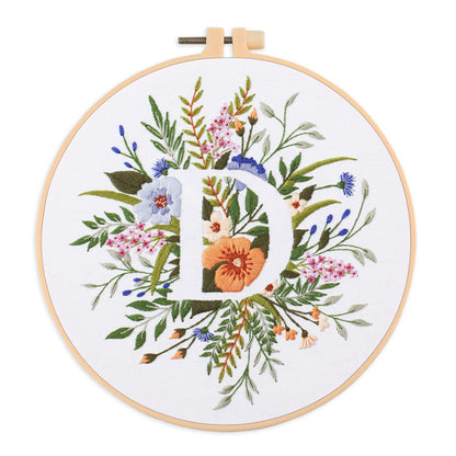 DIY Embroidery Kit with Alphabet Design