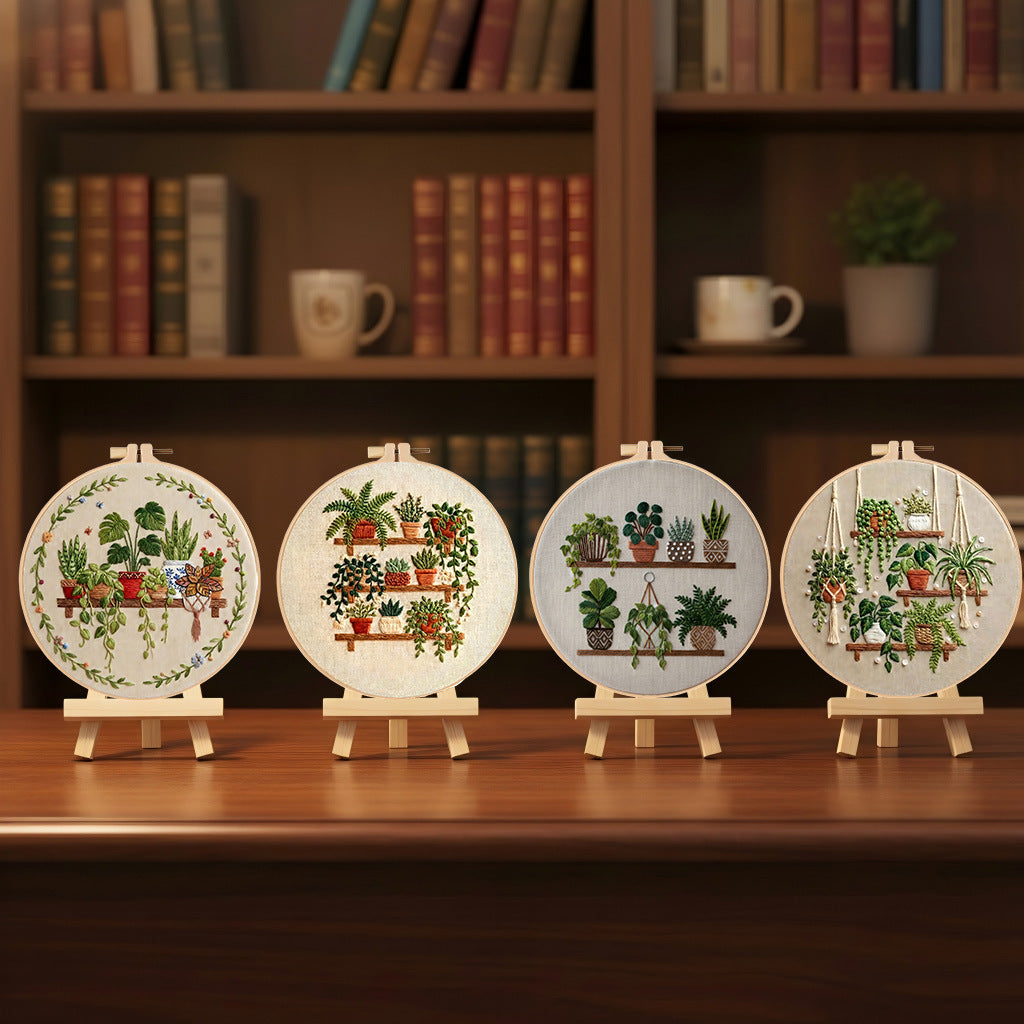 DIY Embroidery Kit with Hoop and Cloth