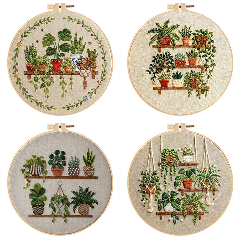DIY Embroidery Kit with Hoop and Cloth