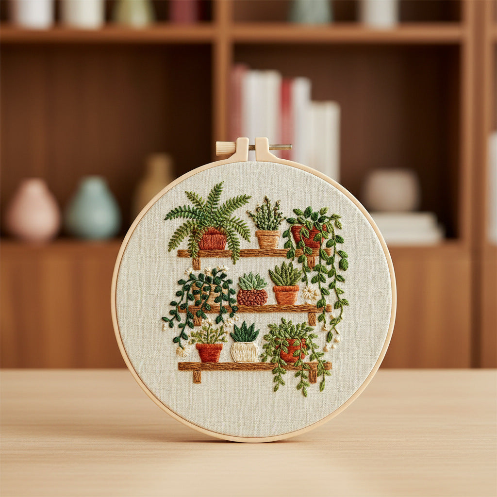 DIY Embroidery Kit with Hoop and Cloth