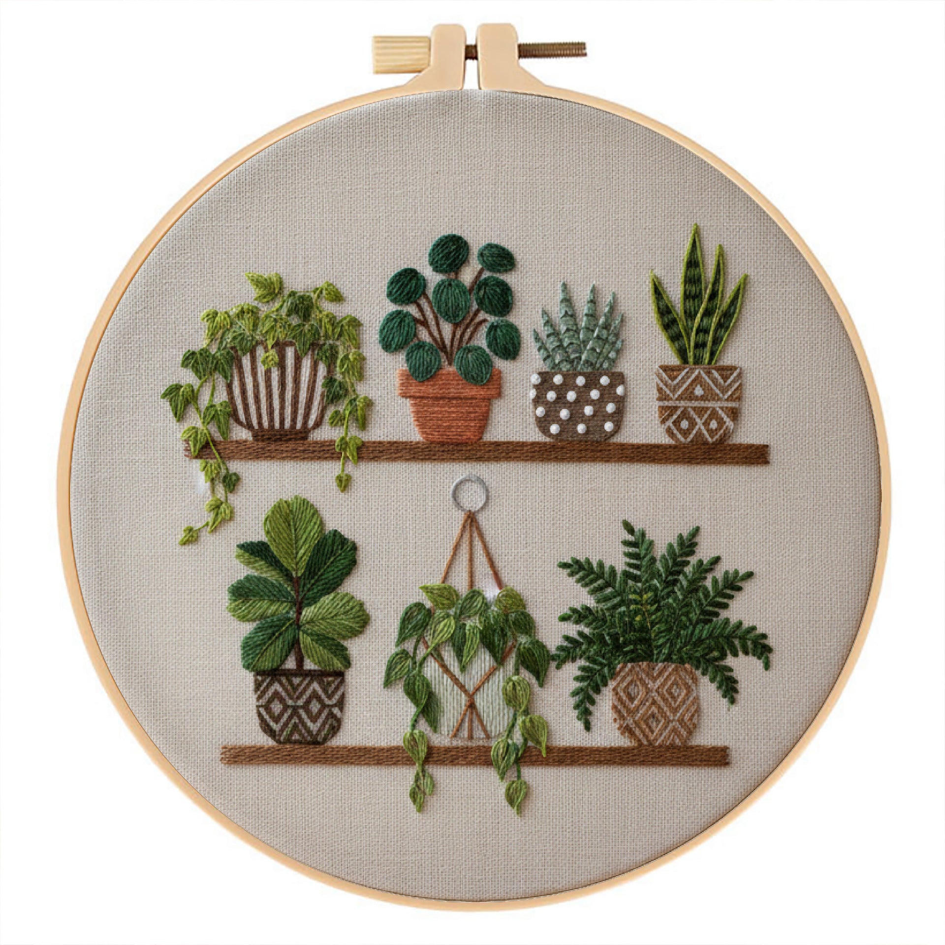 DIY Embroidery Kit with Hoop and Cloth