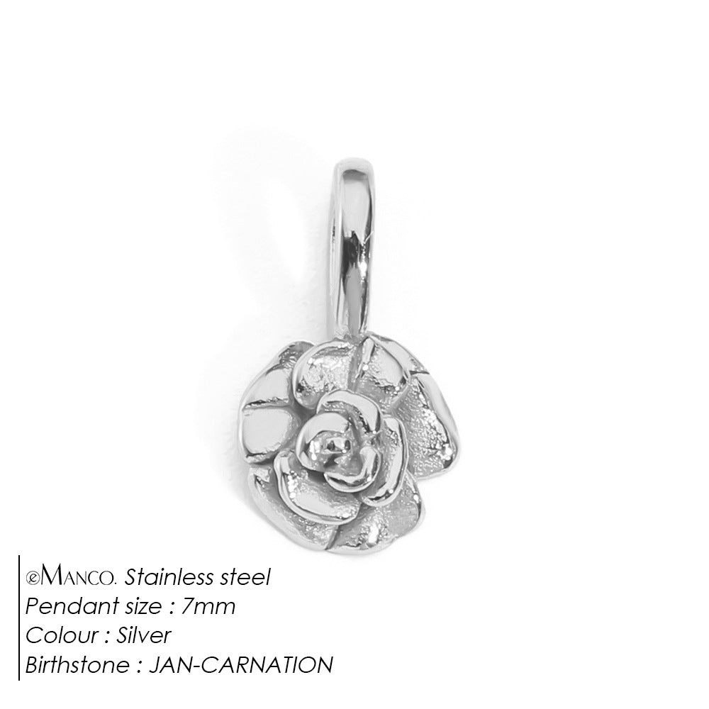 DIY Floral Birth Month Necklace Pendant