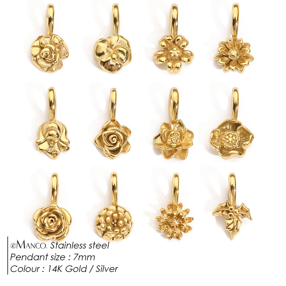 DIY Floral Birth Month Necklace Pendant