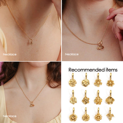 DIY Floral Birth Month Necklace Pendant