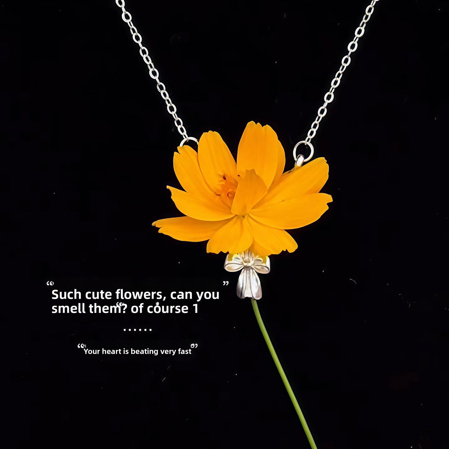 DIY Floral Bouquet Pendant Necklace