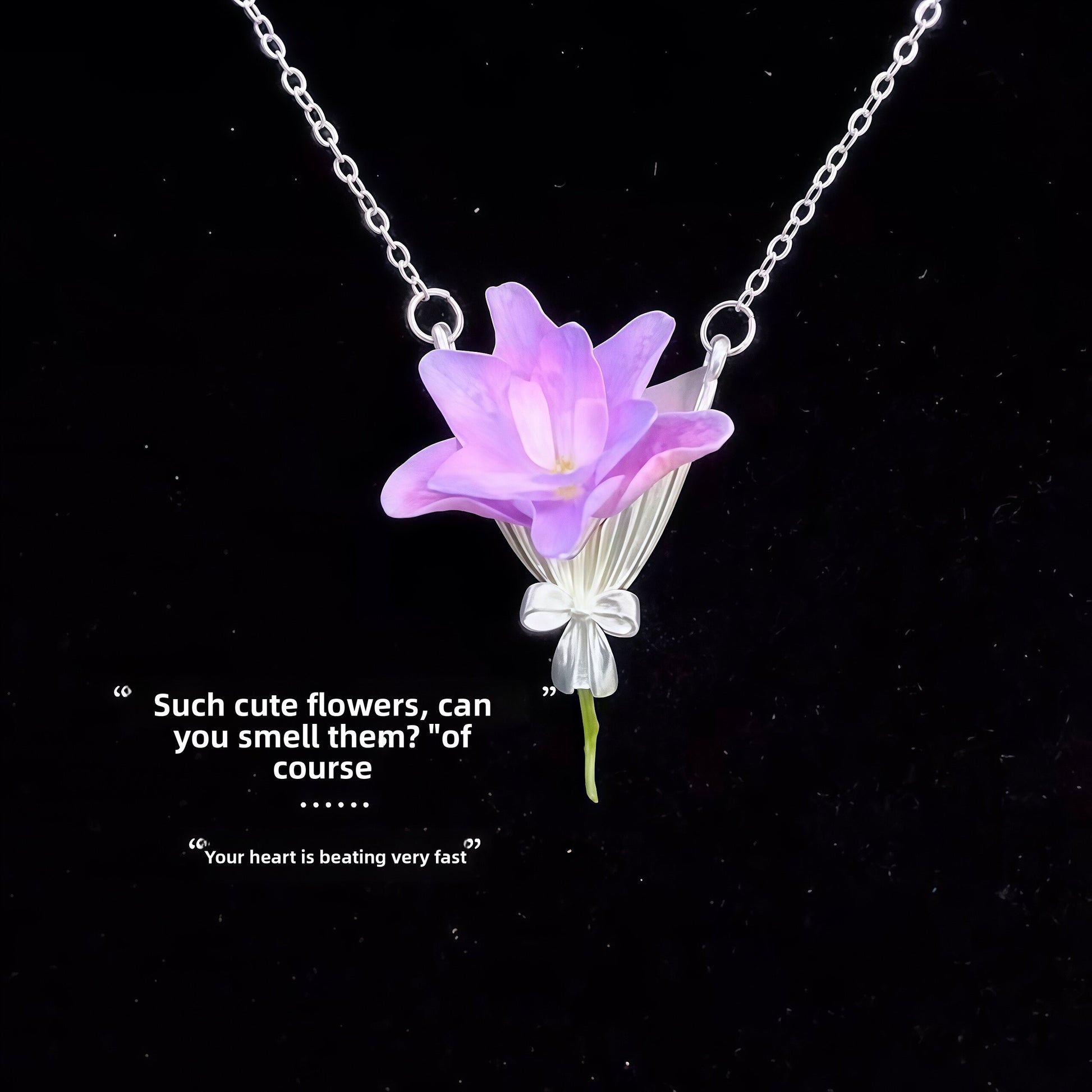 DIY Floral Bouquet Pendant Necklace