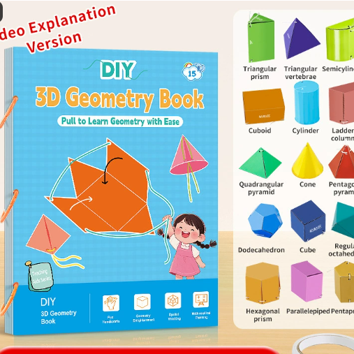 DIY Geometry Activity Book for Kids Spatial Learning