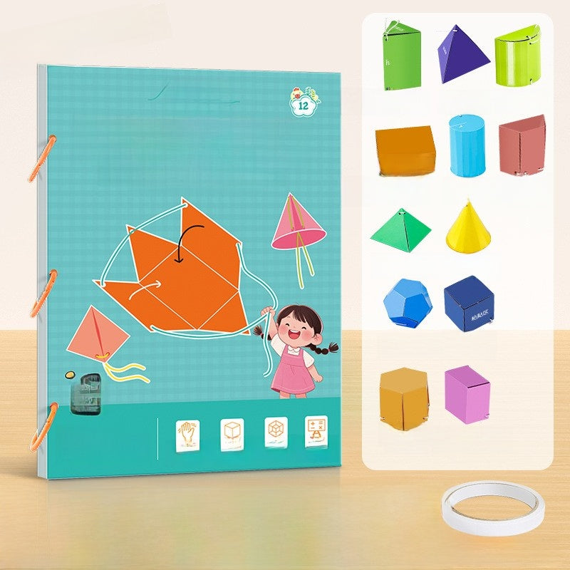 DIY Geometry Activity Book for Kids Spatial Learning
