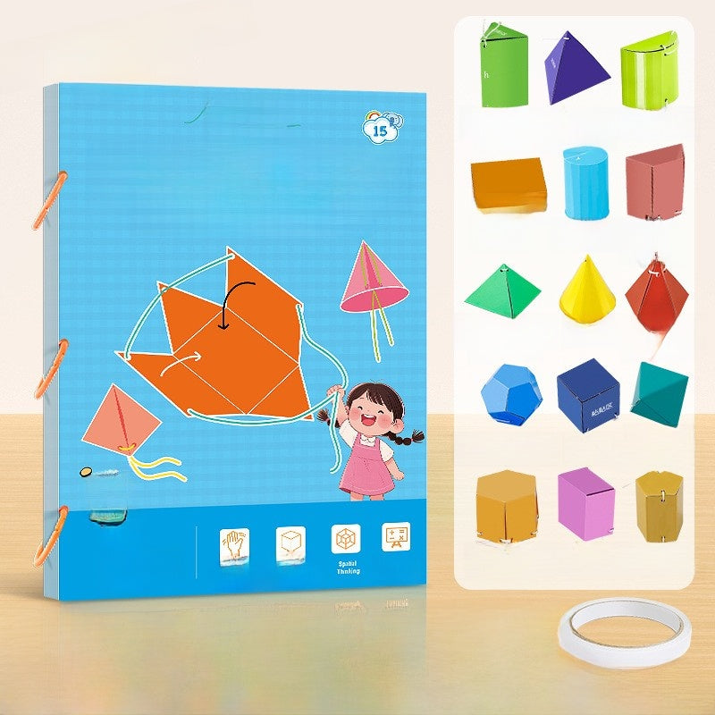 DIY Geometry Activity Book for Kids Spatial Learning