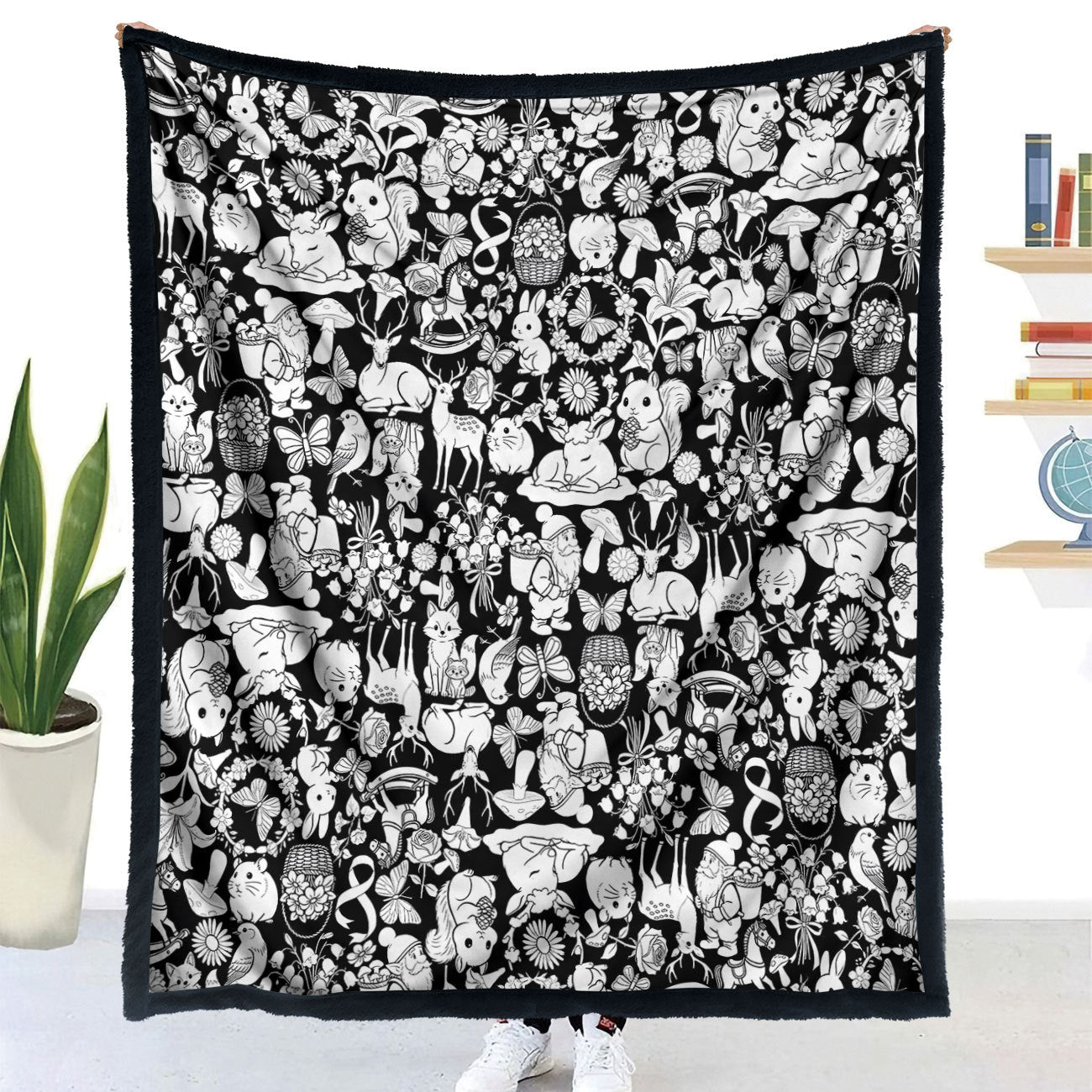 DIY Hand-Painted Coloring Blanket with Brushes