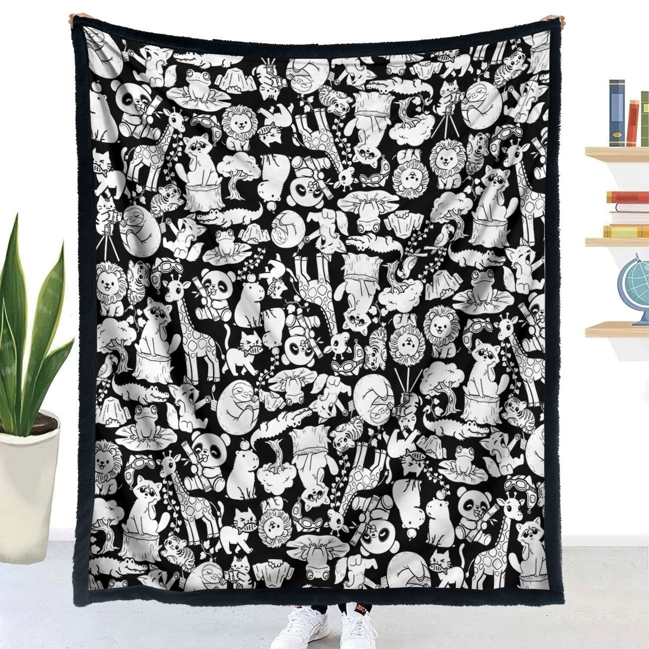 DIY Hand-Painted Coloring Blanket with Brushes