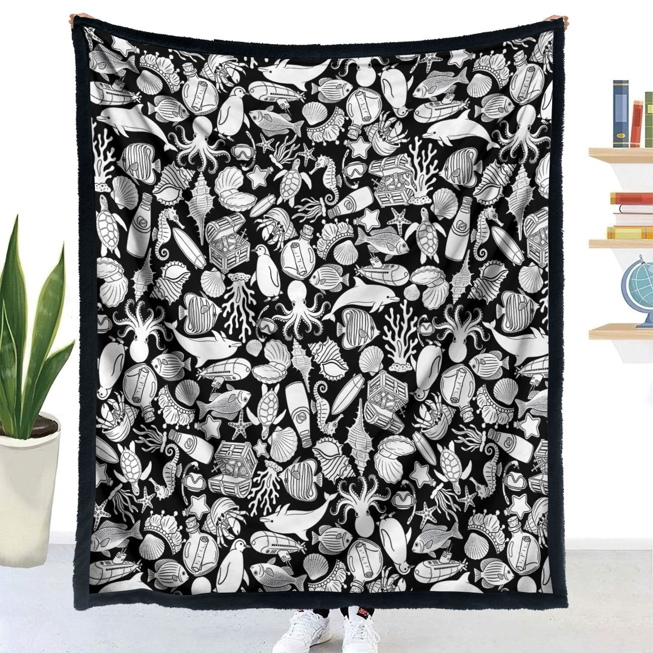 DIY Hand-Painted Coloring Blanket with Brushes