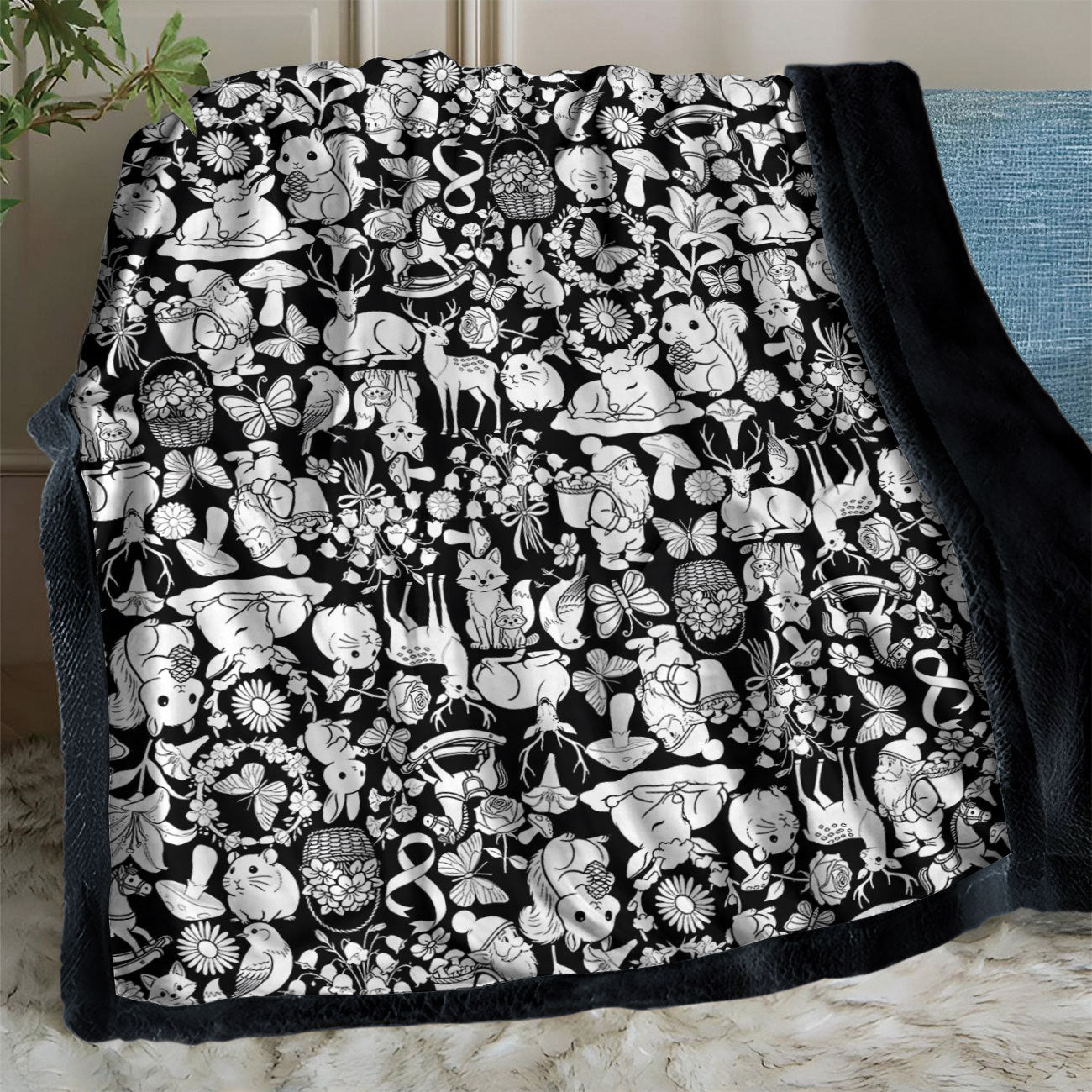 DIY Hand-Painted Coloring Blanket with Brushes