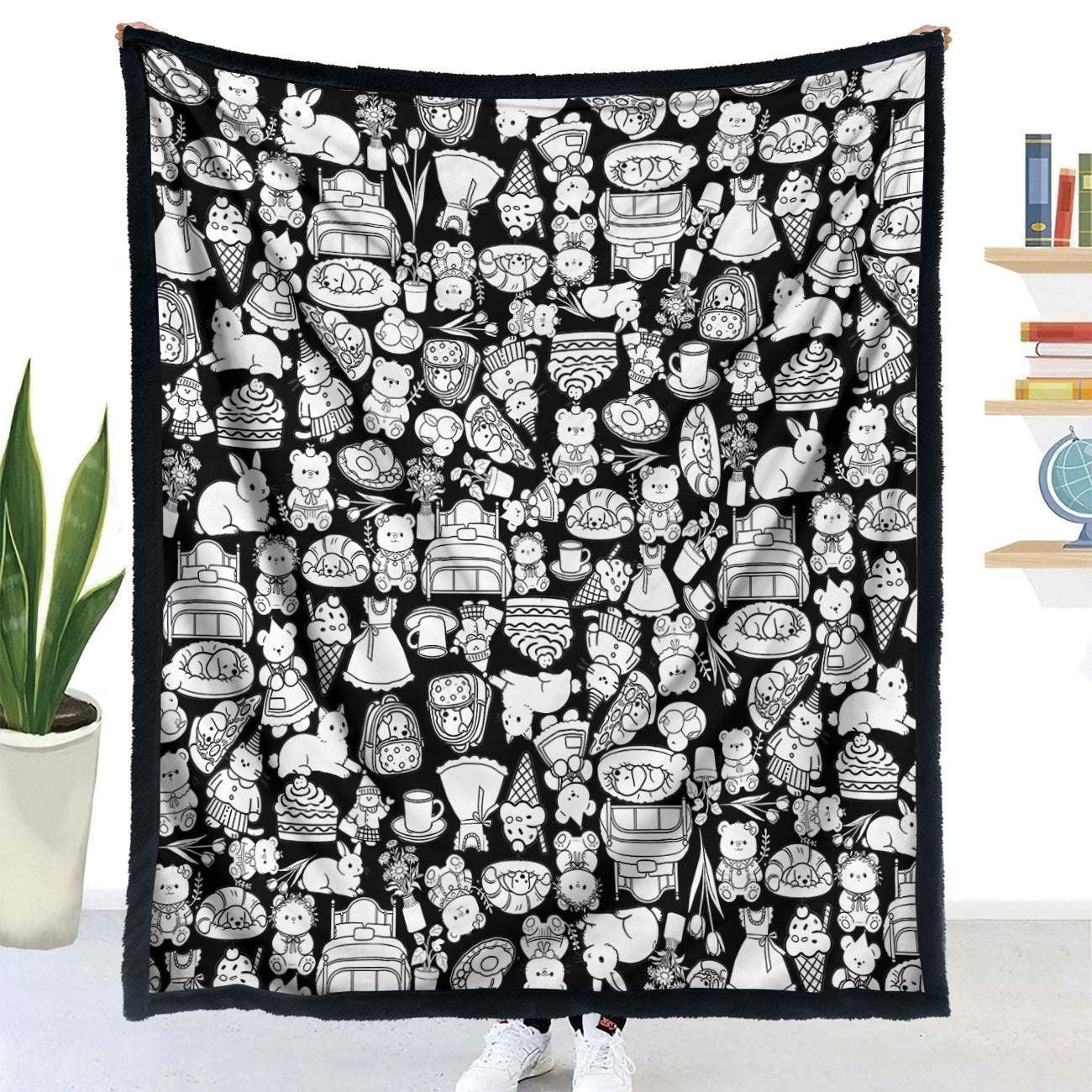 DIY Hand-Painted Coloring Blanket with Brushes