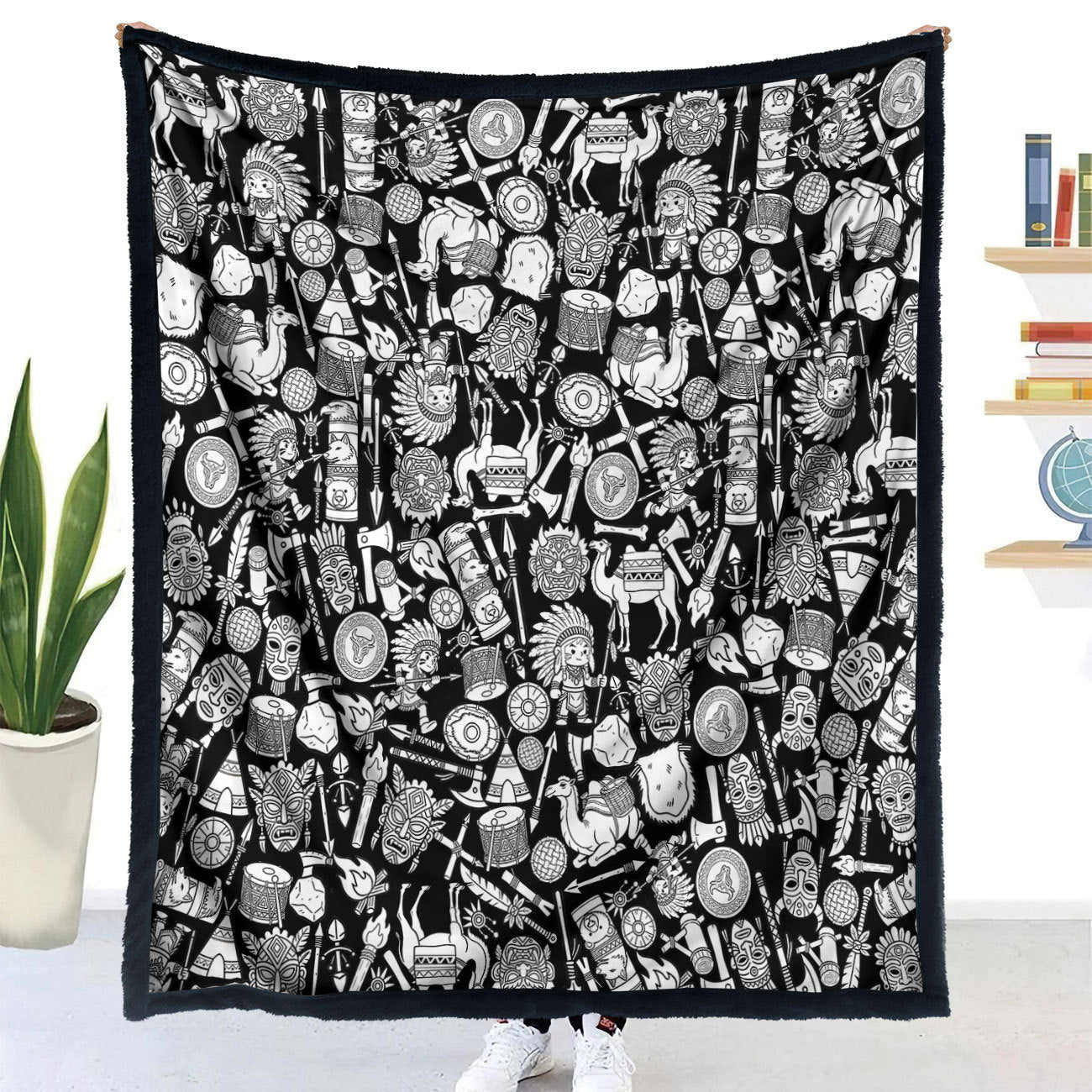 DIY Hand-Painted Coloring Blanket with Brushes