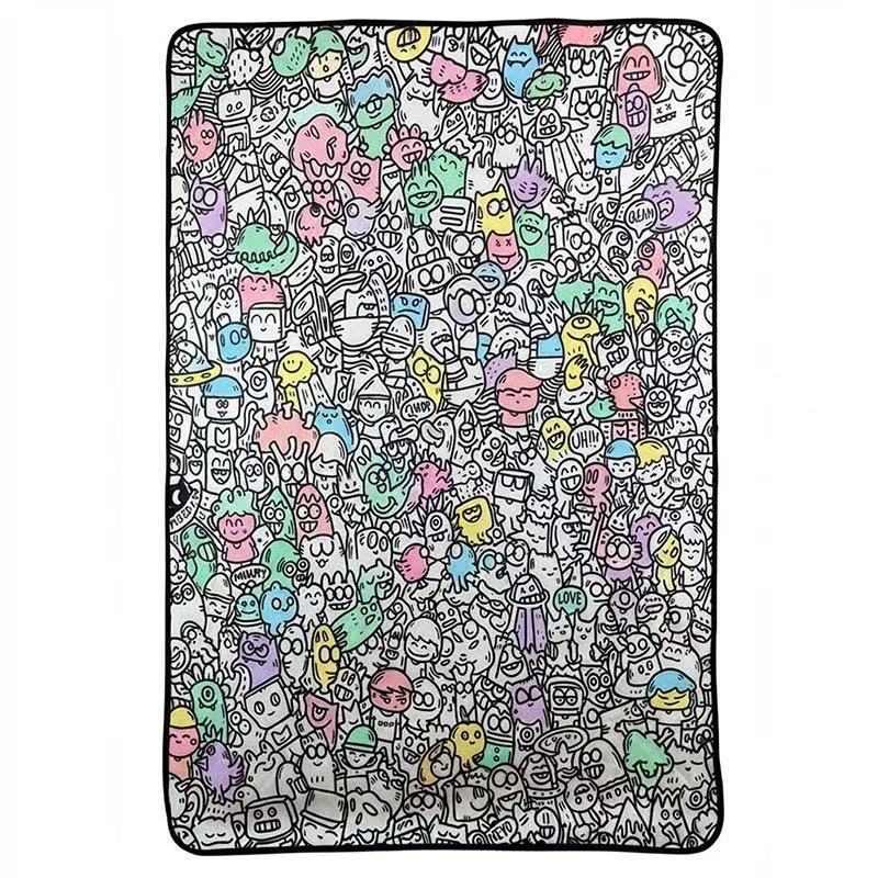 DIY Hand-Painted Wool Felt Blanket