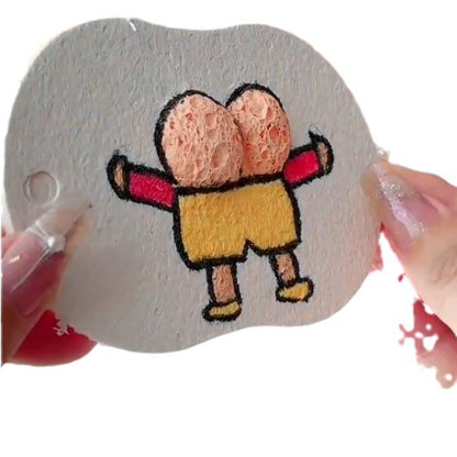 DIY handmade wooden paddle sponge