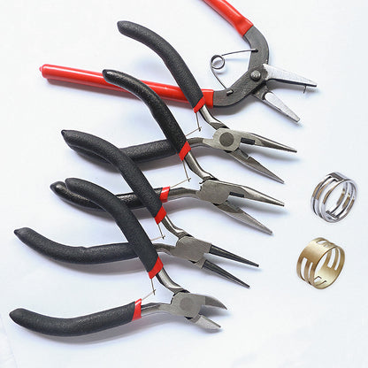 DIY Jewelry Making Pliers Set with Round Nose and Cutting Tools