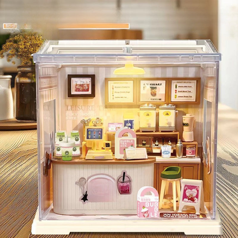 DIY Light-Up Building Block House Model Educational Toy