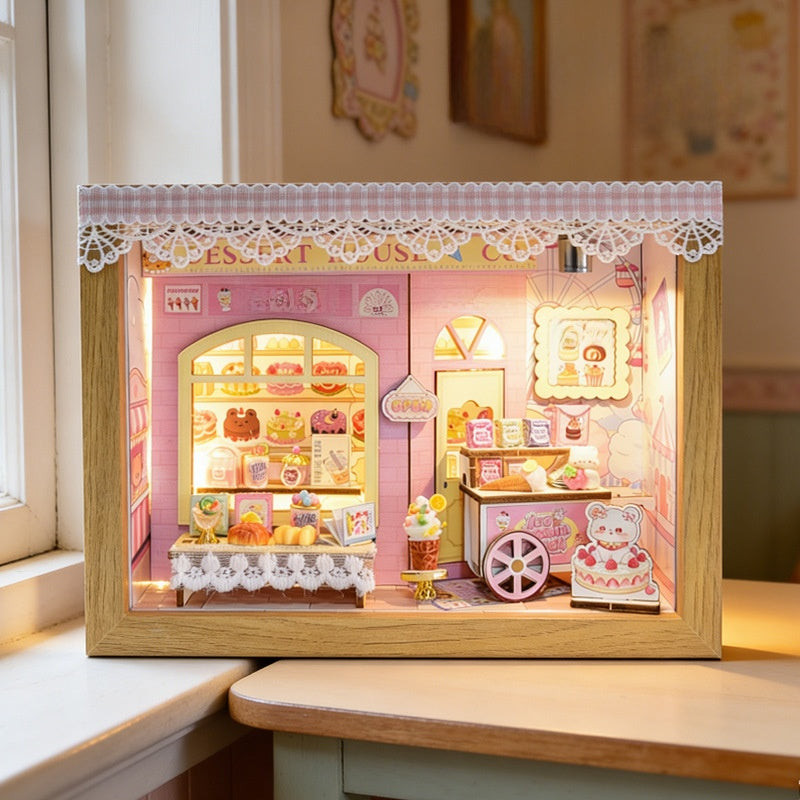 DIY Light-Up Building Block House Model Educational Toy