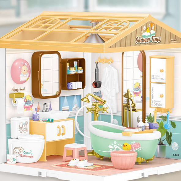 DIY Light-Up Building Block House Model Educational Toy
