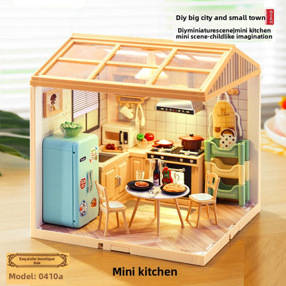 DIY Light-Up Building Block House Model Educational Toy