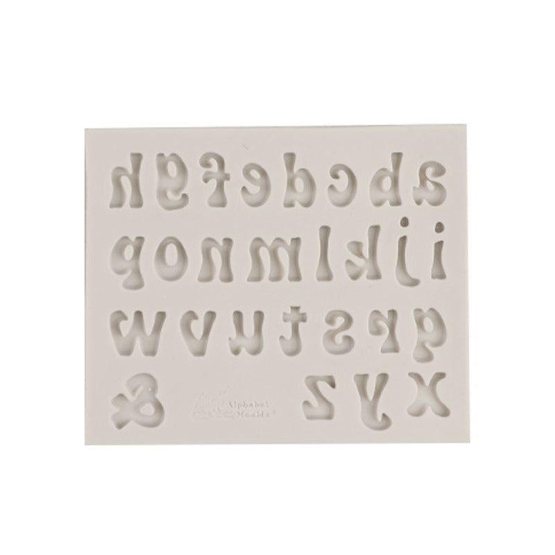 DIY Liquid Silicone Letter Number Mold for Baking Cake Chocolate Fondant Clay