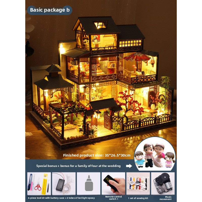 DIY Miniature Cottage Model House with Antique Japanese Design