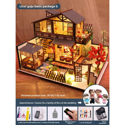 DIY Miniature Cottage Model House with Antique Japanese Design