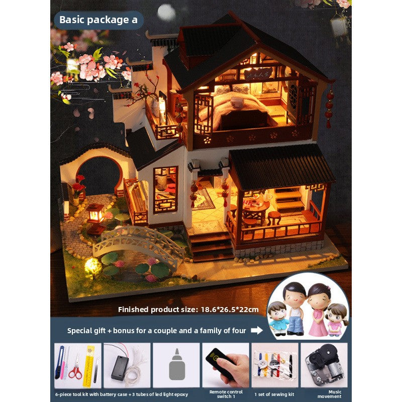 DIY Miniature Cottage Model House with Antique Japanese Design