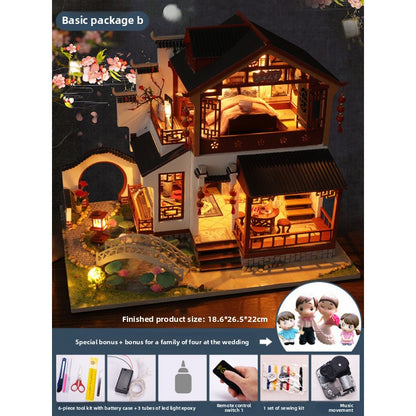 DIY Miniature Cottage Model House with Antique Japanese Design