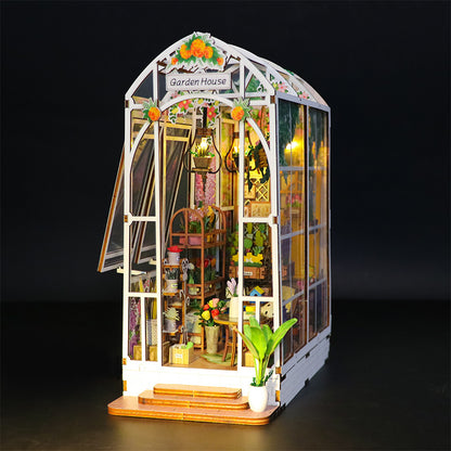 DIY Miniature House Model Kit for Bookshelf Decor