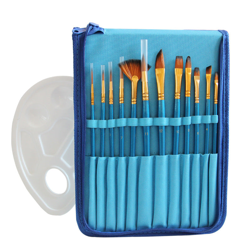 DIY painting brushes and color palettes for students