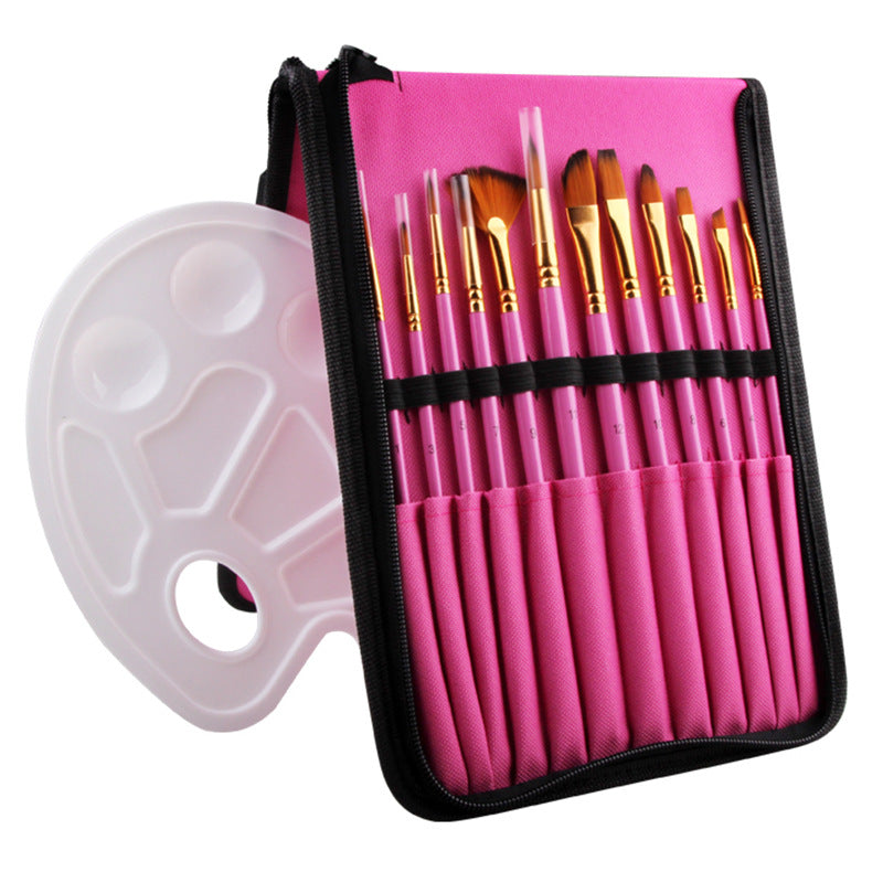DIY painting brushes and color palettes for students