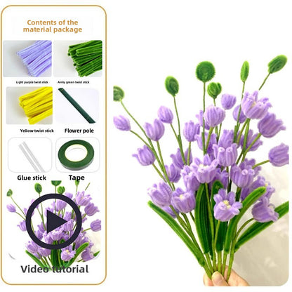 DIY Plush Flower Bouquet Craft