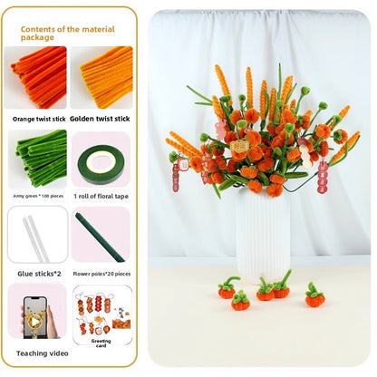 DIY Plush Flower Bouquet Craft